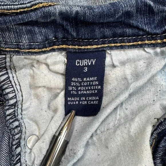 Reign Womens Blue Denim Skinny Leg Jeans Low Rise Stretch Pockets Size Curvy 3 - Picture 7 of 14